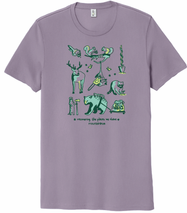 100% Organic Cotton MountainStrong T-shirt- Cosmic Purple