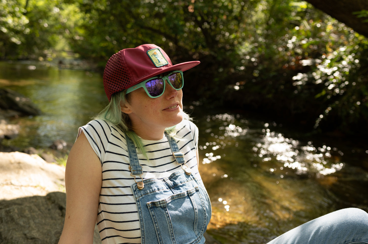MountainStrong Wide Mesh Hat-Cardinal